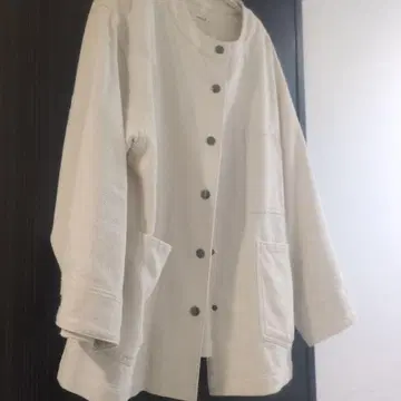 studio CLIP 노카라 자켓 화이트