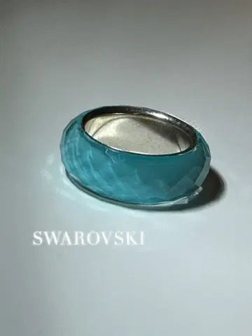 SWAROVSKI NIRVANA 터콰이즈 블루 반지 15호
