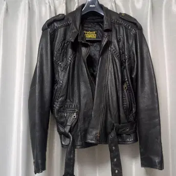 하자품 초특가 Protech 가죽 더블 라이더 자켓