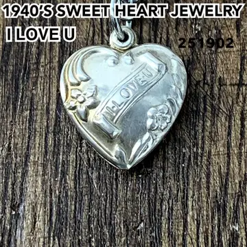 스위트하트 주얼리 I LOVE U 물망초 실버 빈티지 목걸이