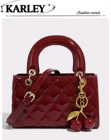 KARLEY 레드 퀼팅 백