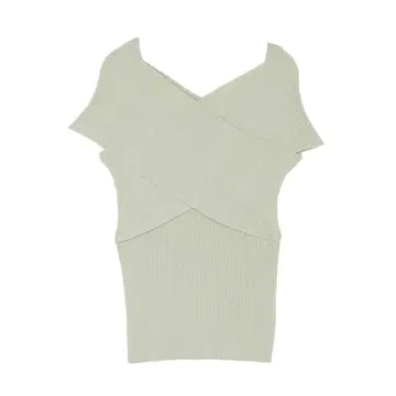 [ LAGNAMOON ] 크로스 리브 니트 풀오버 ( 민트 )