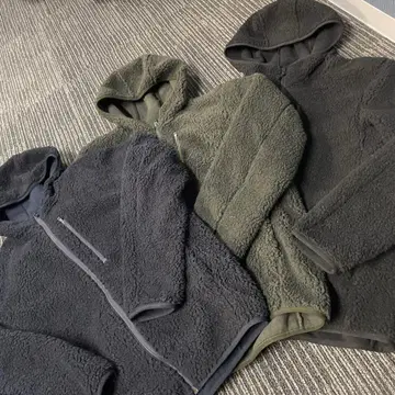 유니클로 방풍 보아 플리스 후드티 M 사이즈 3색 3장 세트