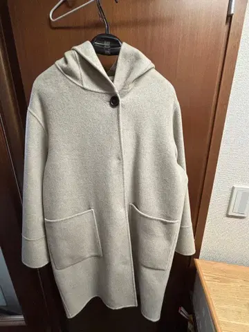 IENA 사이즈 36 후드 부착 그레이 울 코트
