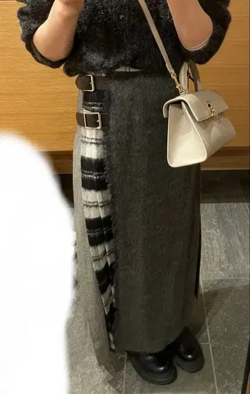 [ O'NEIL of DUBLIN ] 롱 퀼트 스커트 그레이 GB8