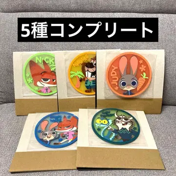 [새상품] 주토피아2 클리어 러버 코스터 5종 세트