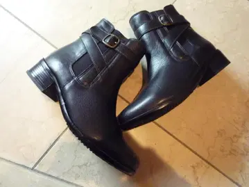 블랙 가죽 부츠 여성용 23.0cm 새상품급