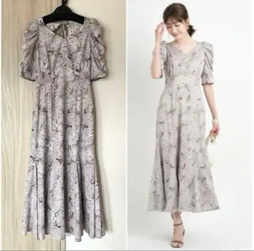 아푸와이저 리셰 반팔 롱 원피스 xs 모카