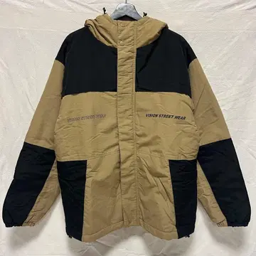 VISION STREET WEAR 마운틴 후드티 베이지/블랙