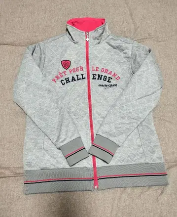 마리끌레르 M 사이즈 후드티 그레이/핑크