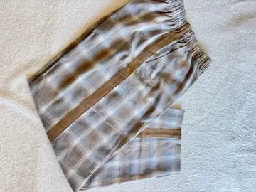 Liyoca 체크 팬츠 베이지