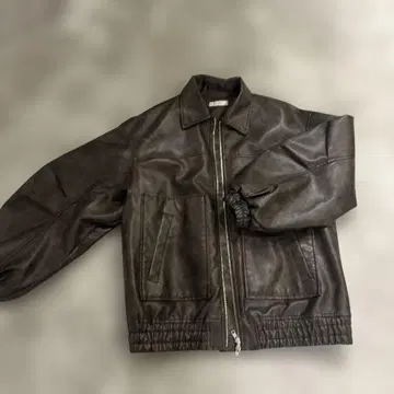 PAGEBOY 다크 브라운 가죽 자켓