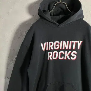 VINTAGE 후드티 빅 프린트 속기모 블랙 M IW5