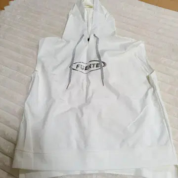 스콧 클럽 슬리브리스 후드티 화이트