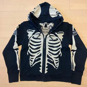 vanson 스켈레톤 프린트 후드티 M 사이즈