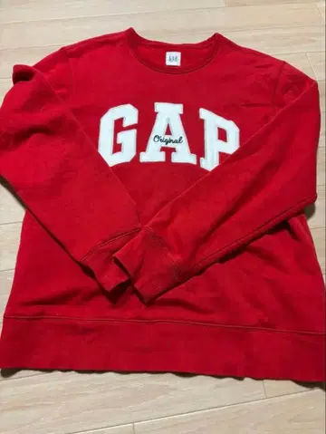 GAP 로고 맨투맨 XS 레드