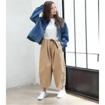 니코앤드 niko and 카츠라기 루즈 팬츠 베이지 M 사이즈