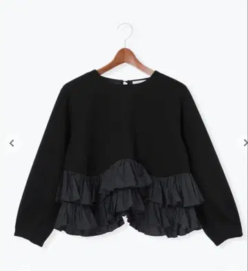 테치치 te chichi 티어드 프릴 헴 풀오버 블랙 새상품