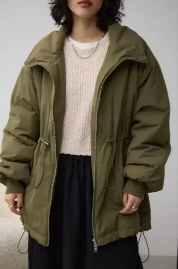 [ 새상품급 ] AZUL by moussy 충전솜 디자인 미들 코트