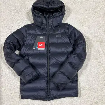 컨디션 최상 MILLET 후드 부착 다운 자켓 블랙