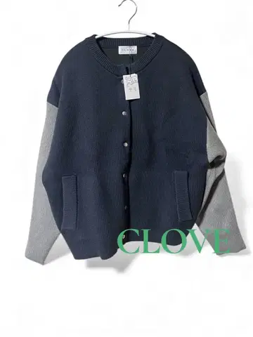 야마다야 CLOVE 바이컬러 니트 블루종