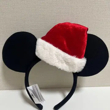 미키마우스 산타 모자 달린 머리띠