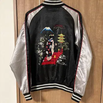 후지산 기모노 자수 스카잔