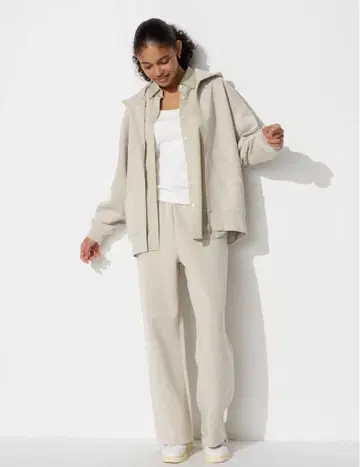 드라이 맨투맨 와이드 팬츠