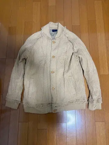 L 사이즈 베이지 하늘 my 자수 디자인 자켓