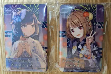 브이스포! 스퀘어 캔뱃지 2개 여름 축제 센토 유우히 츠무기 코카게