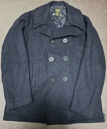 FIDELITY 네이비 더블 브레스트 피코트 XL USA 제조