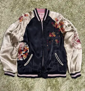 레어 화려악단 가샤도쿠로 리버서블 풀 자수 스카잔