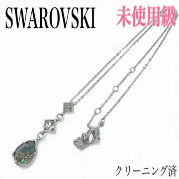 레어/미사용급 스와로브스키 목걸이 길이 조정 크리스탈 실버 블랙 계열