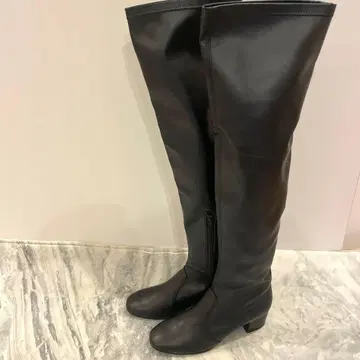 에스페란자 인조 가죽 스트레치 니하이 부츠 L 사이즈