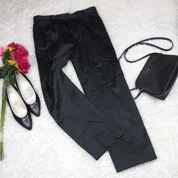 Y8654*쿠 드 샹스 팬츠 슬랙스 트라우저 블랙 38