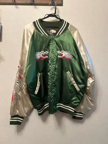 자수 스카잔 그린/실버 LL