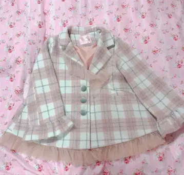 스완키스 핑크 체크 코트