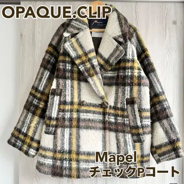 OPAQUE.CLIP 오파크 클립 체크 무늬 P코트