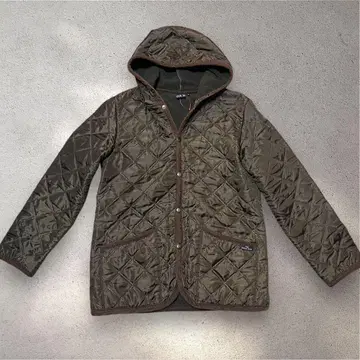 스모크샵 M 퀼팅 자켓 브라운 후드