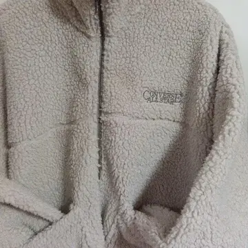 CONVERSE 플리스 자켓 베이지