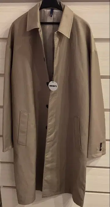 DOOPZ 드롭 숄더 스텐카라 코트 L 베이지