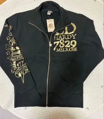 에드 하디 블랙 후드티 L