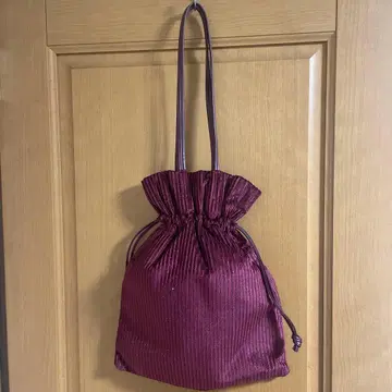 미사용 새상품 버건디 복조리 토트백