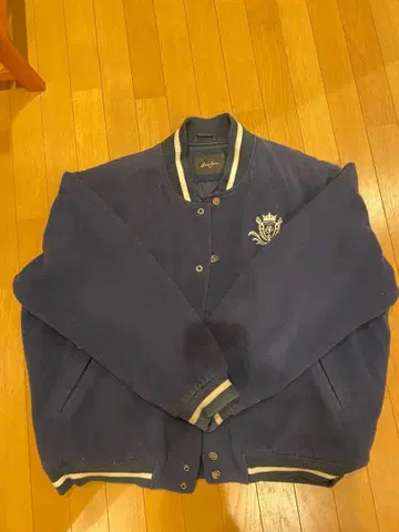 90s Sean John 네이비 바시티 자켓 bboy