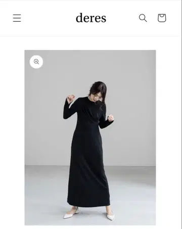 deres 21st FT 니트 원피스 BLACK