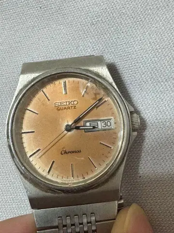 SEIKO Chronos 쿼츠 손목시계 오렌지