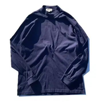 [ 90s ] 미국산 Eddie Bauer 무지 모크넥 긴팔 티셔츠