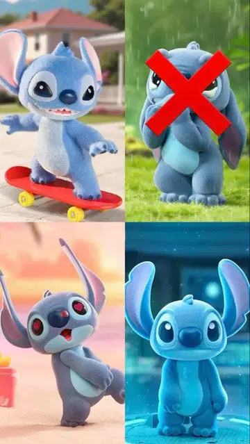 Toptoy Hello Stitch 스티치 스케이트보드 세트