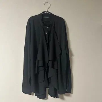 not conventional satin ruffle shirt