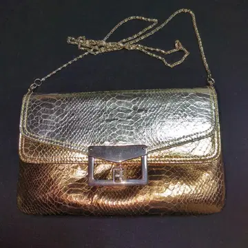 [ 새상품급 ] 다이애나 골드 크로커다일풍 클러치백 숄더